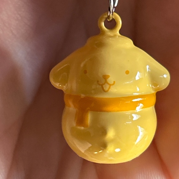 Sanrio Pompompurin Winter Water Sound Bell Ornament Figure - Picture 5 of 8